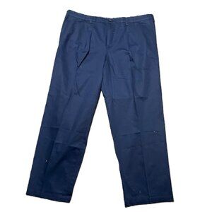 Dockers Signature Iron Free Khaki 42 x 32 Blue, Relaxed, Pleated Pant